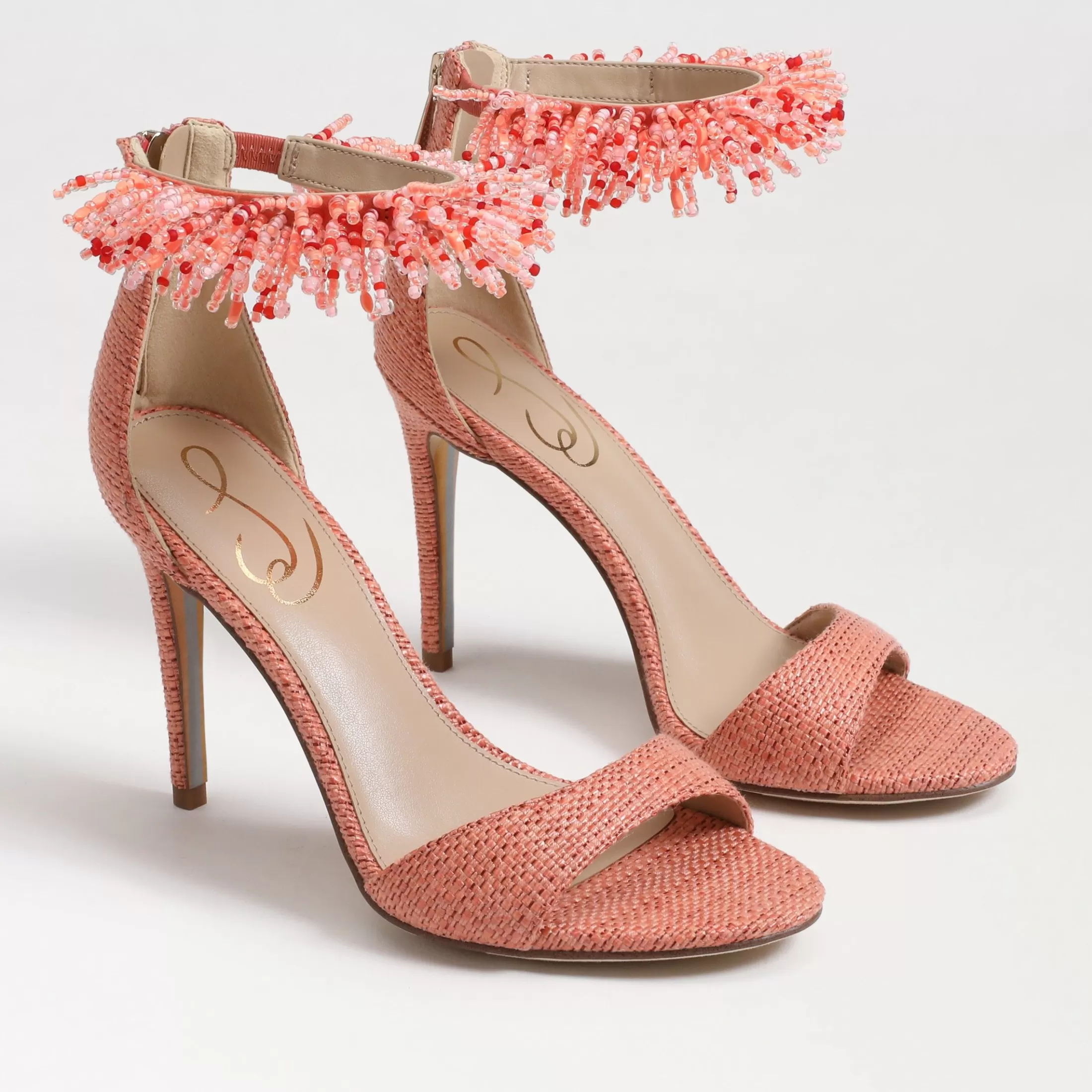 Womens Sam Edelman Gillie Beaded Ankle Strap Heel