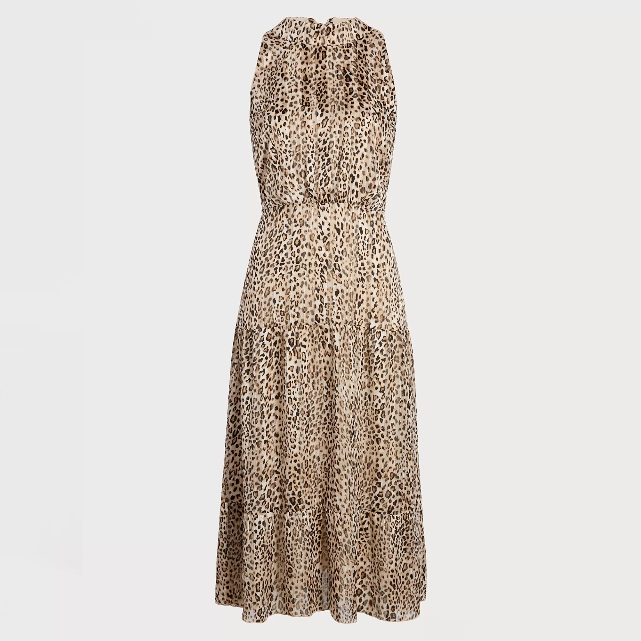 Womens Sam Edelman Leaf Embroidered High Neck Midi Dress