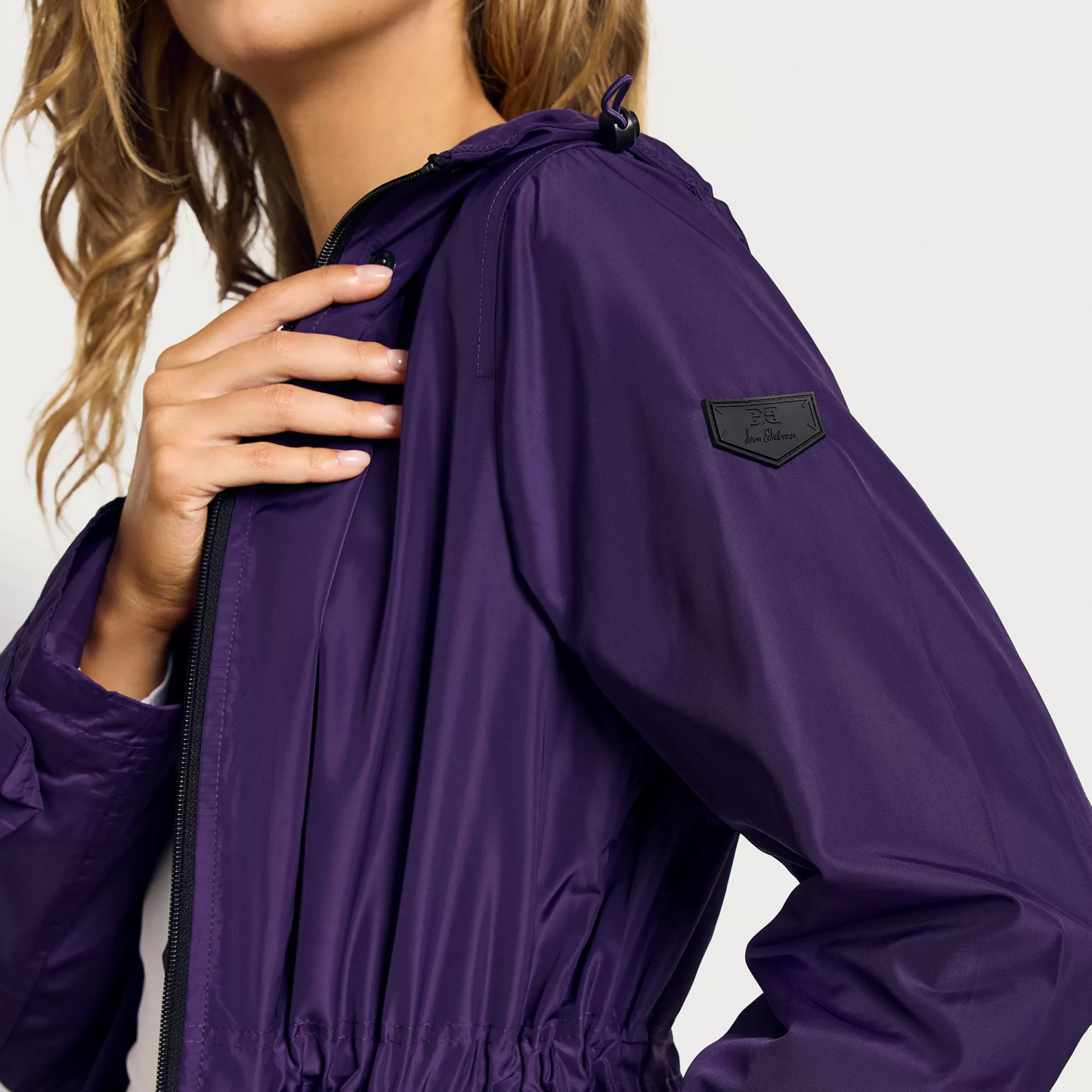 Womens Sam Edelman Rain Anorak Jacket With Wide Hood