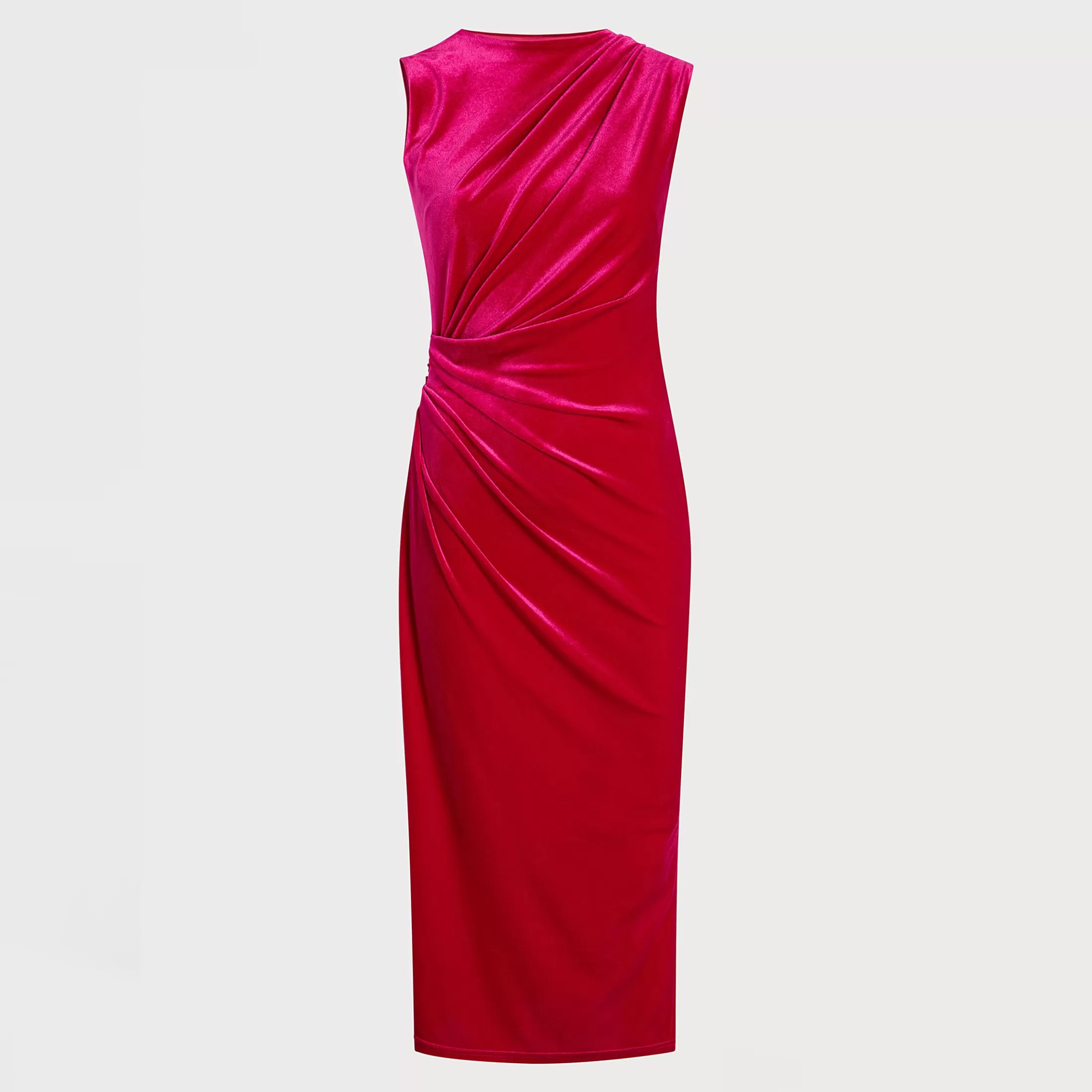 Womens Sam Edelman Ruched Velvet Midi Dress